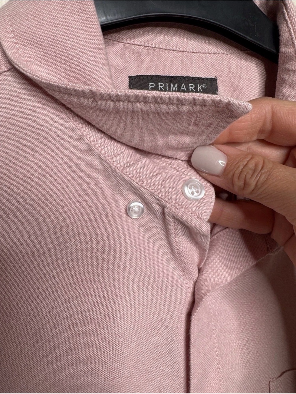 Primark Men's Pink Slim Fit Short Sleeve Button-Down Cotton Shirt M - Picture 3 of 6